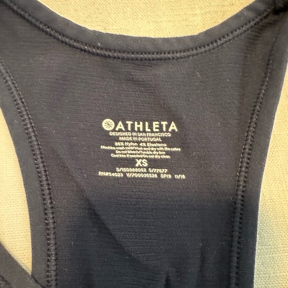 Athleta Speedlight Lightweight Racerback Tank Workout Top X Small Navy Blue - Picture 4 of 7